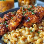 Honey Garlic Butter Chicken with Mac and Cheese
