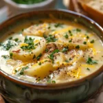 Delicious Cheddar Garlic Herb Potato Soup