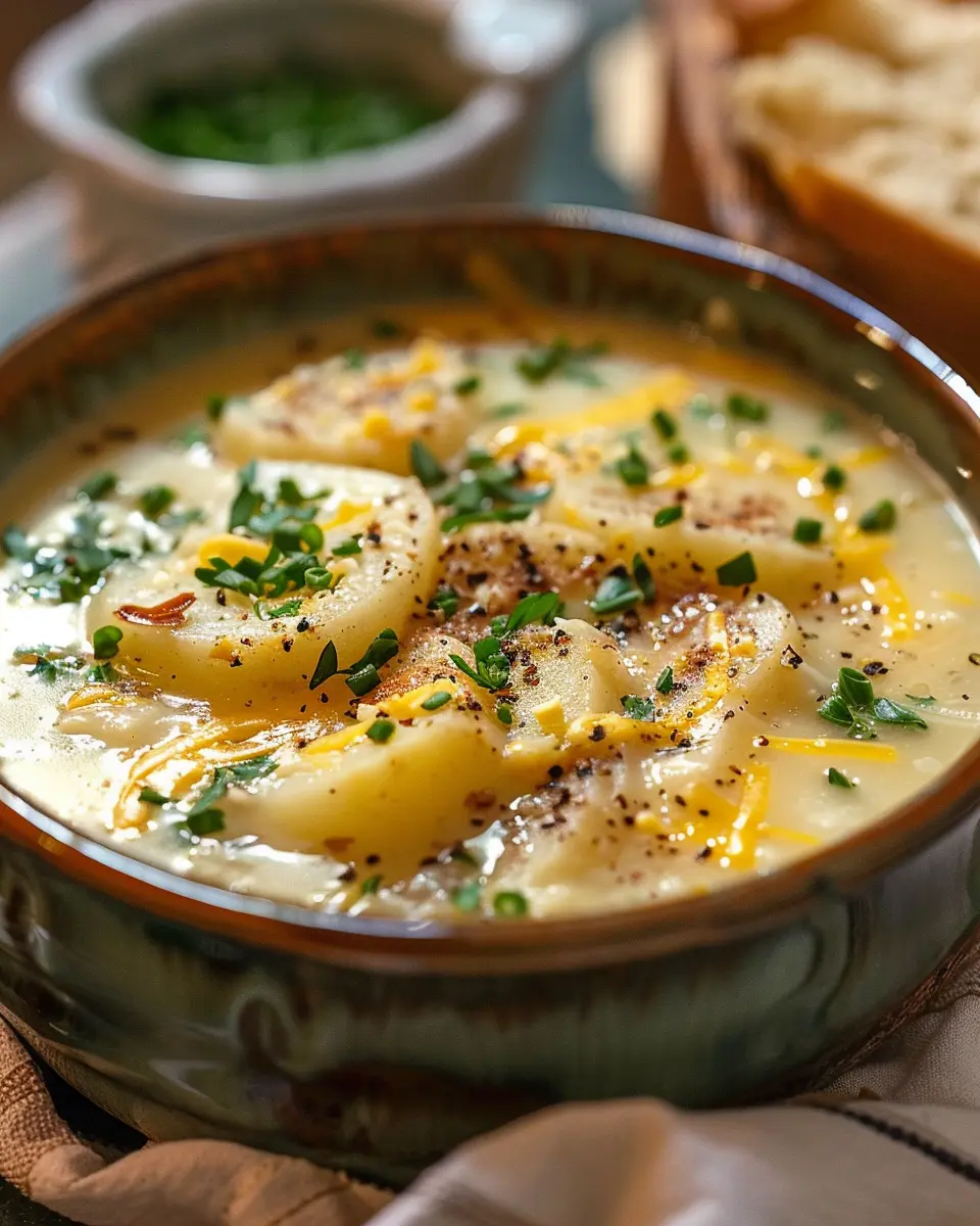 Delicious Cheddar Garlic Herb Potato Soup: A Cozy Comfort Bowl