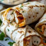 Cheesy Garlic Chicken Wraps