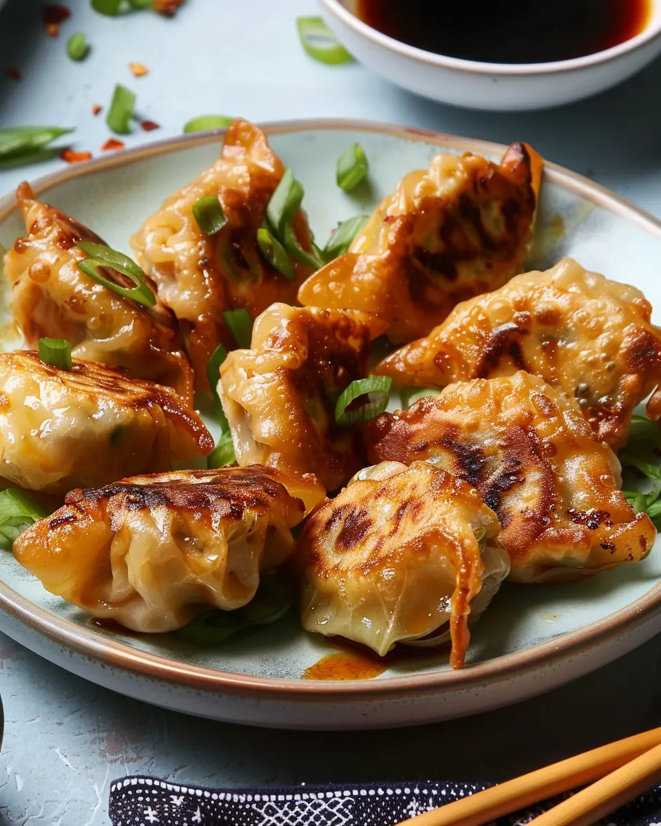 Pan-Fried Chicken Dumplings with Savory Turkey Bacon Twist