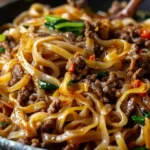 Mongolian Ground Beef Noodles