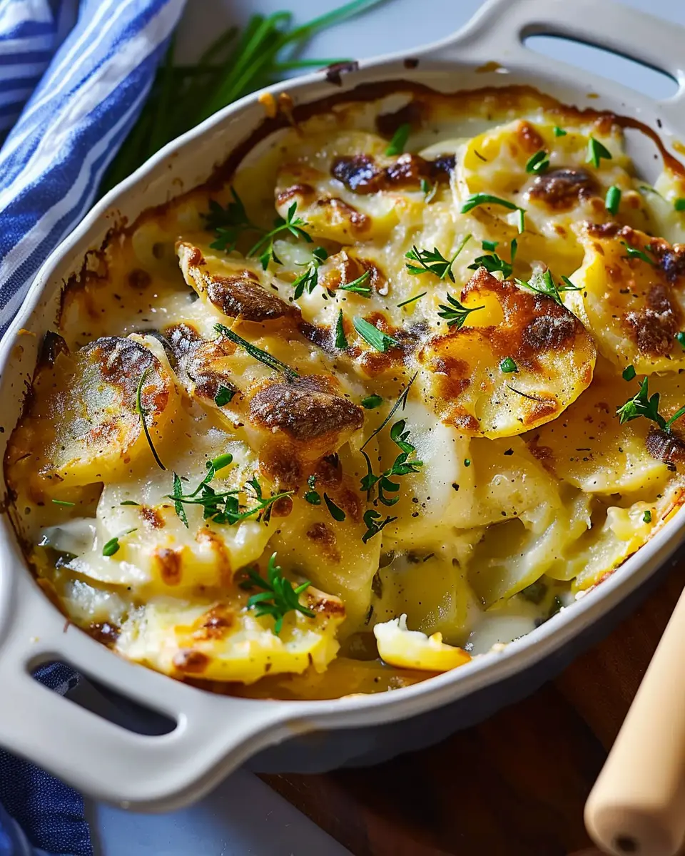 Look No Further for Creamy, Cheesy Scalloped Potatoes with Turkey Bacon