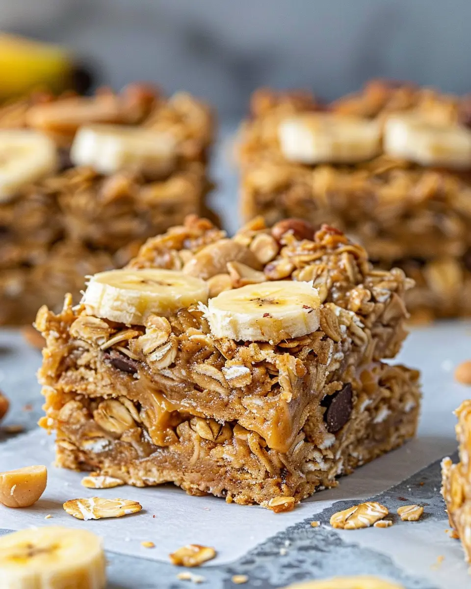 Banana Peanut Butter Oatmeal Bars: Easy, Healthy Snack Delight