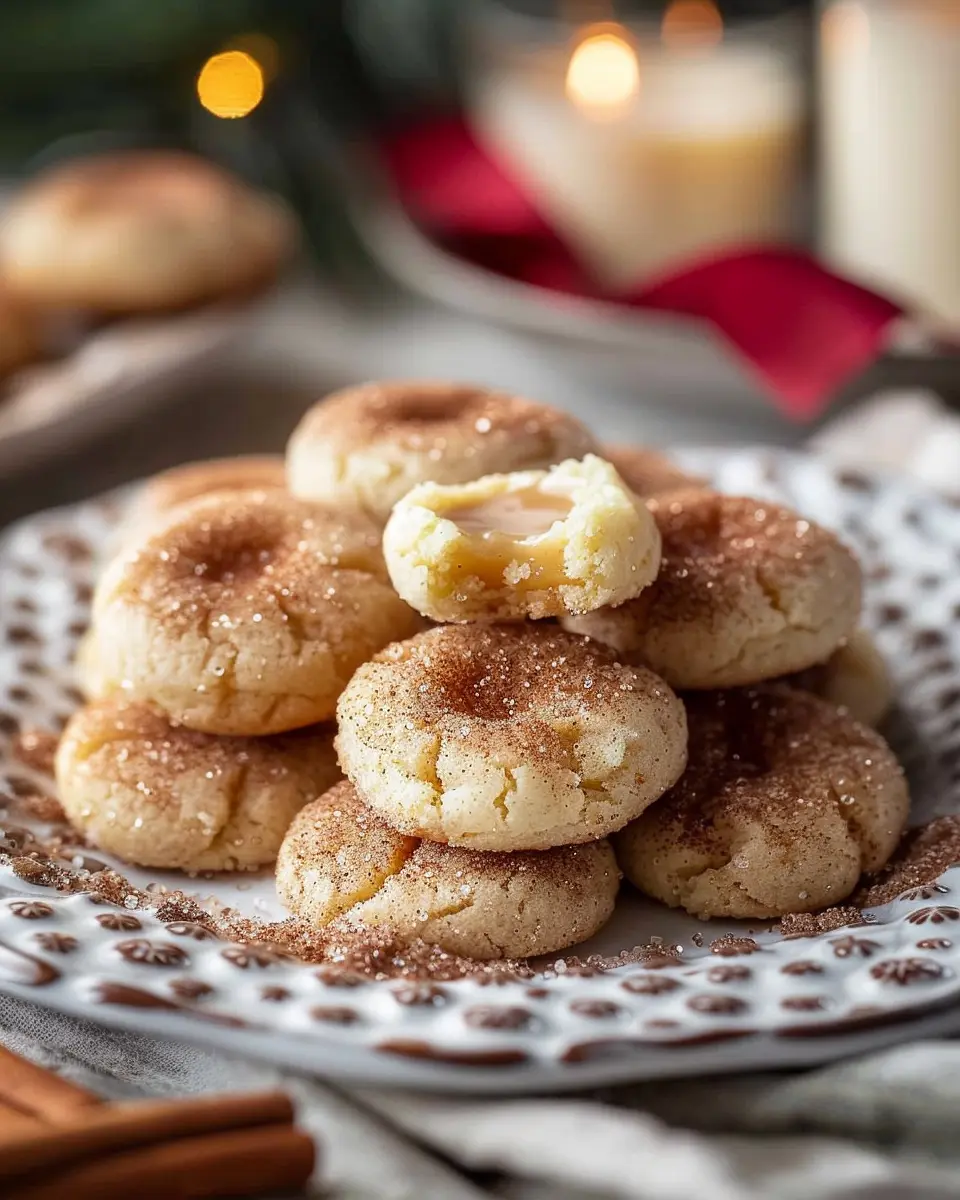 Eggnog Snickerdoodle Thumbprint Cookies Recipe: A Cozy Holiday Treat