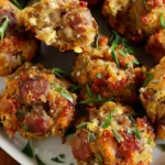 Holiday Sausage Stuffing Balls