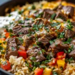 Steak Queso Rice Delight