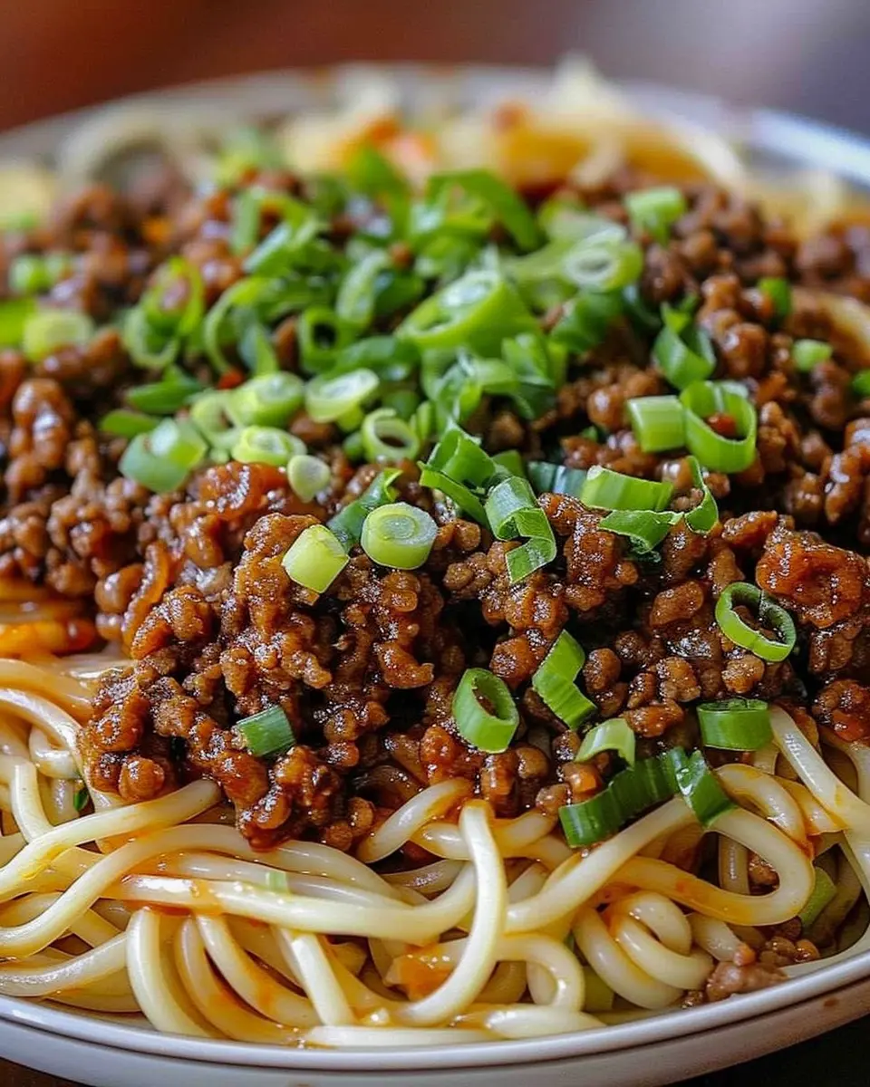 Rich Flavors of Mongolian Ground Beef Noodles: A Hearty Delight