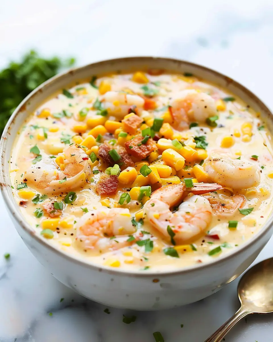 Shrimp Corn Chowder: Easy Comfort Food with Turkey Bacon Twist