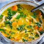 Chicken Soup with Ginger and Turmeric