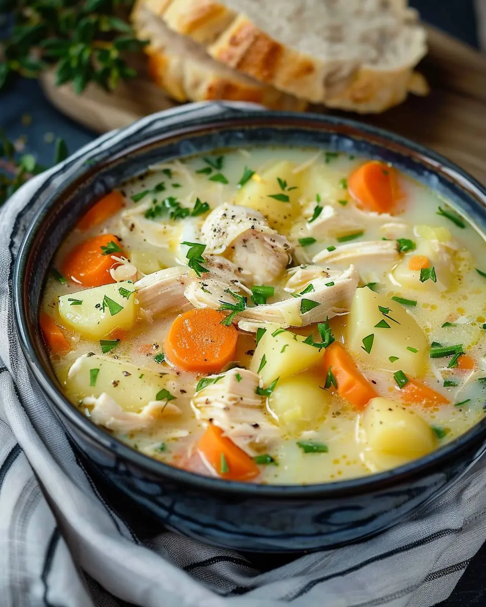 Chicken Potato Soup: The Best Comfort Food with Turkey Bacon