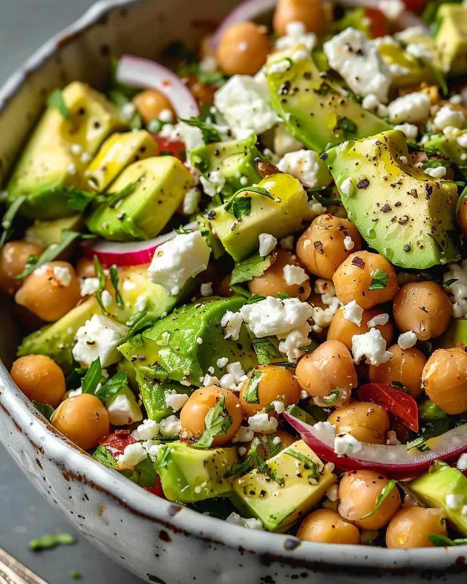 Chickpea Feta Avocado Salad: A Healthy, Easy Delight for Home Chefs