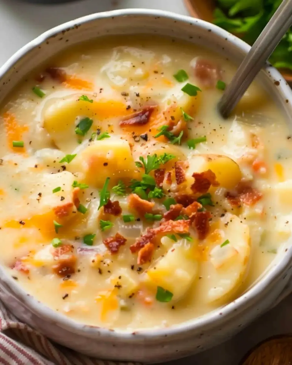 Crockpot Potato Soup: Creamy Comfort with Turkey Bacon & Chicken Ham