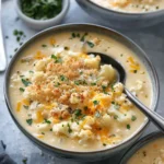 Cheesy Cauliflower Soup