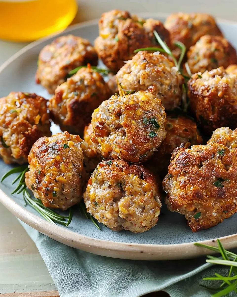 Easy Sausage Balls with Turkey Bacon That Disappear in Minutes