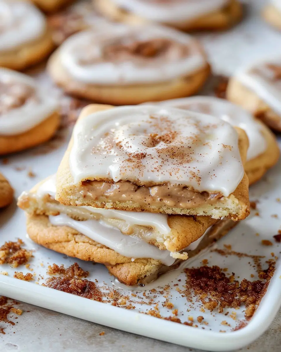 Frosted brown sugar cinnamon pop tart cookies for indulgent baking