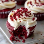 Easy Crumbl Red Velvet Cupcake Cookies