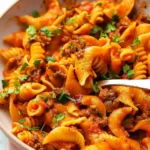 One Pot Cheesy Taco Pasta
