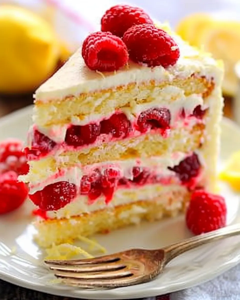 Lemon Cake With Raspberry Filling: The Best Homemade Delight
