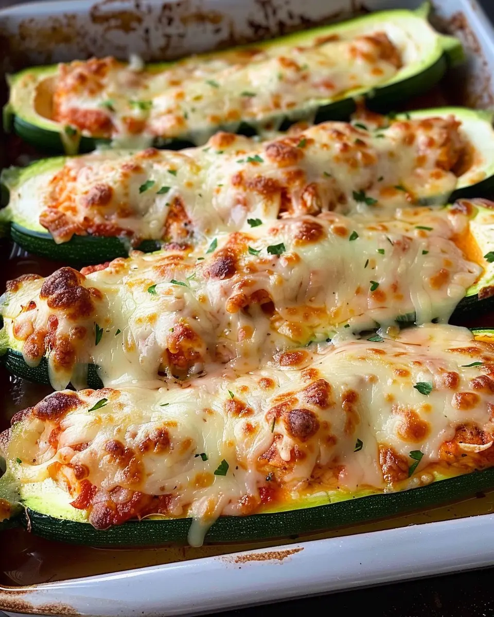 Chicken Parmesan Stuffed Zucchini Boats: Easy &amp; Delicious Twist