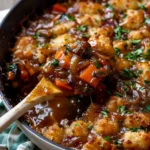 One Skillet French Onion Tater Tot Casserole