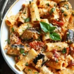 Eggplant and Sun-Dried Tomato Ricotta Pasta