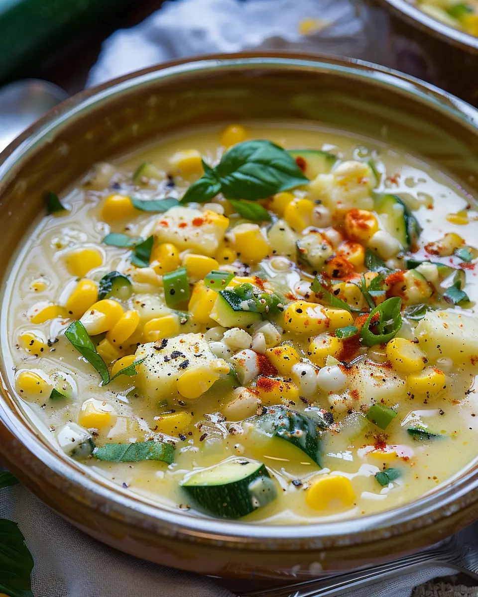 Corn and Zucchini Chowder: A Comforting Bowl of Fresh Goodness