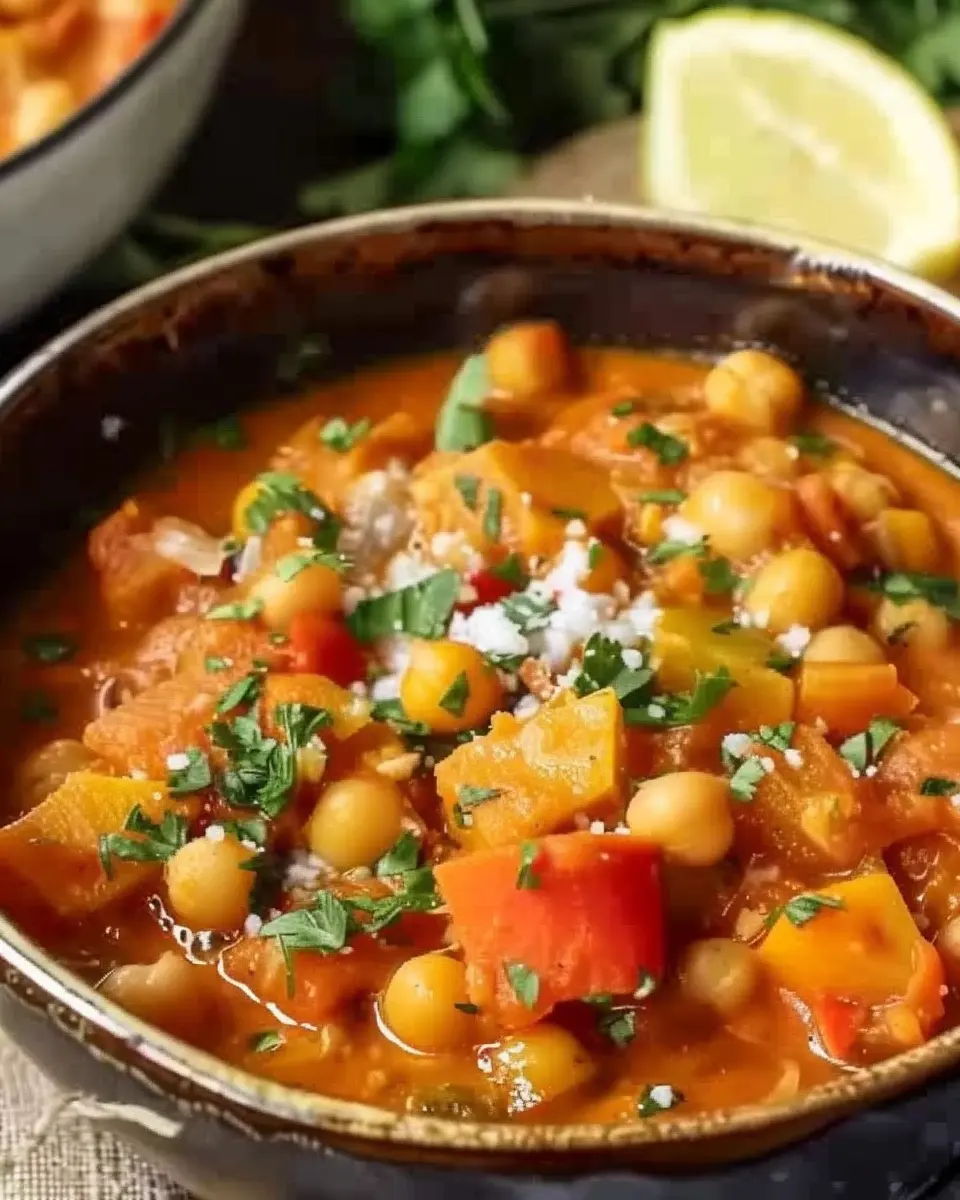 Slow Cooker Moroccan Chickpea Stew: A Cozy, Flavorful Dish