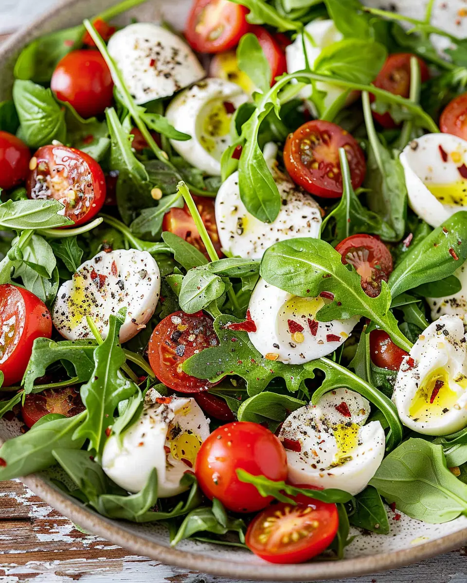 Arugula Caprese Salad with Turkey Bacon: A Fresh Twist on Classic