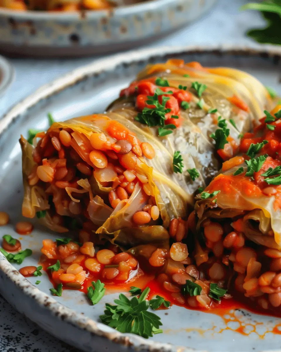 Lentil &amp; Rice Vegan Cabbage Rolls: Easy, Delicious Comfort Food
