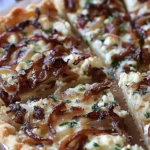 Caramelized Onion Tart with Gorgonzola & Brie