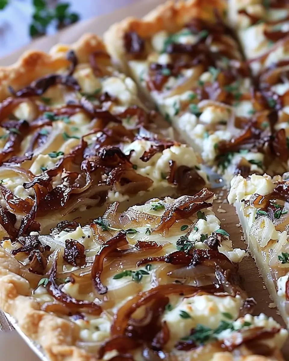 Caramelized Onion Tart: Indulgent Gorgonzola &amp; Brie Delight