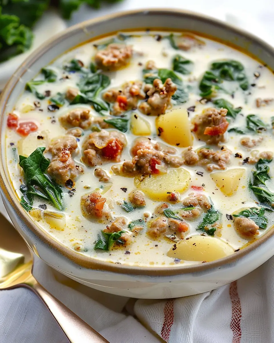 Zuppa Toscana Soup: Easy Comfort with Turkey Bacon and Chicken Ham