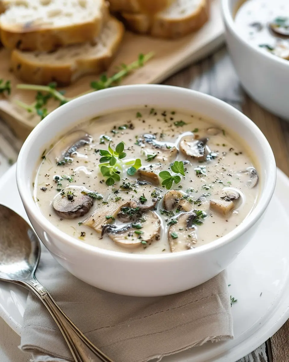 Cream of Mushroom Soup: The Best Creamy Delight with Turkey Bacon