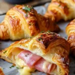 Baked Ham and Cheese Croissants