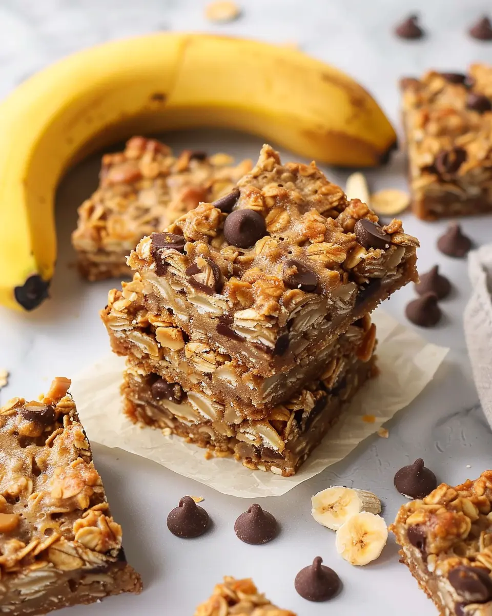 The Best Gooey Chunky Peanut Butter Banana Oatmeal Bars Your Family Will Love