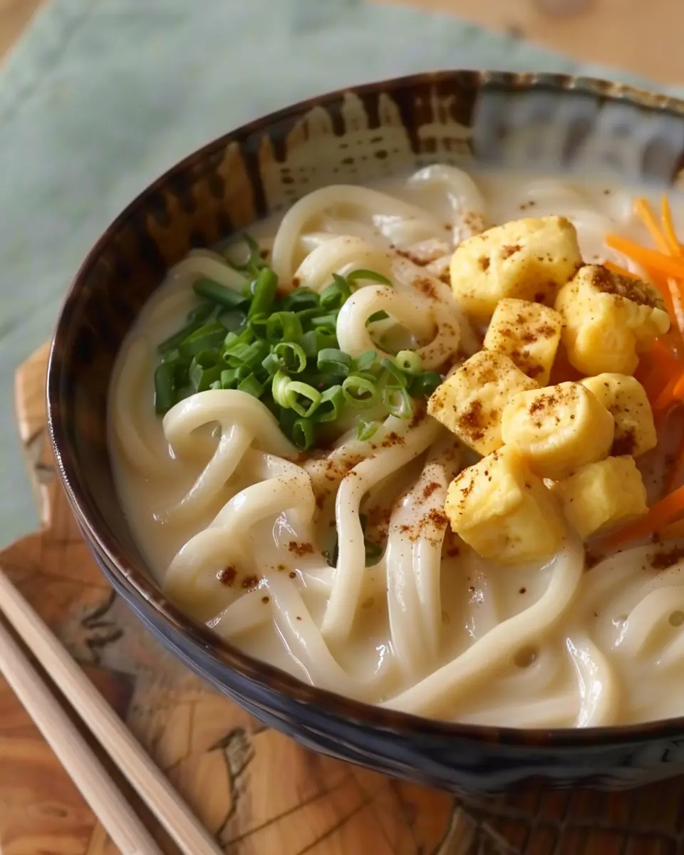 Creamy Miso Udon: A Cozy Indulgence with Turkey Bacon and Chicken Ham