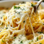 Cheesy garlic parmesan spaghetti and cream cheese