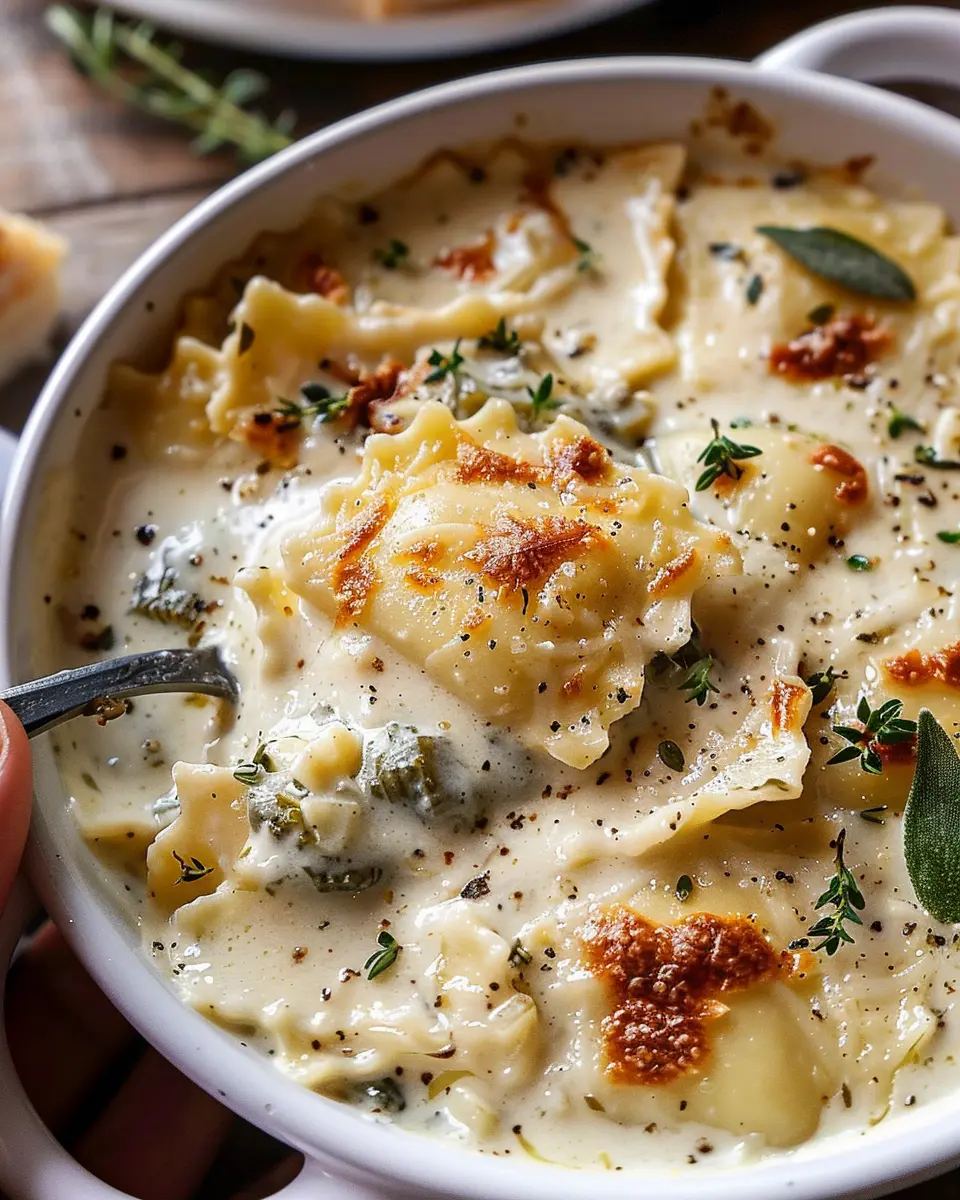 Creamy White Lasagna Soup: Indulgent Comfort with Turkey Bacon