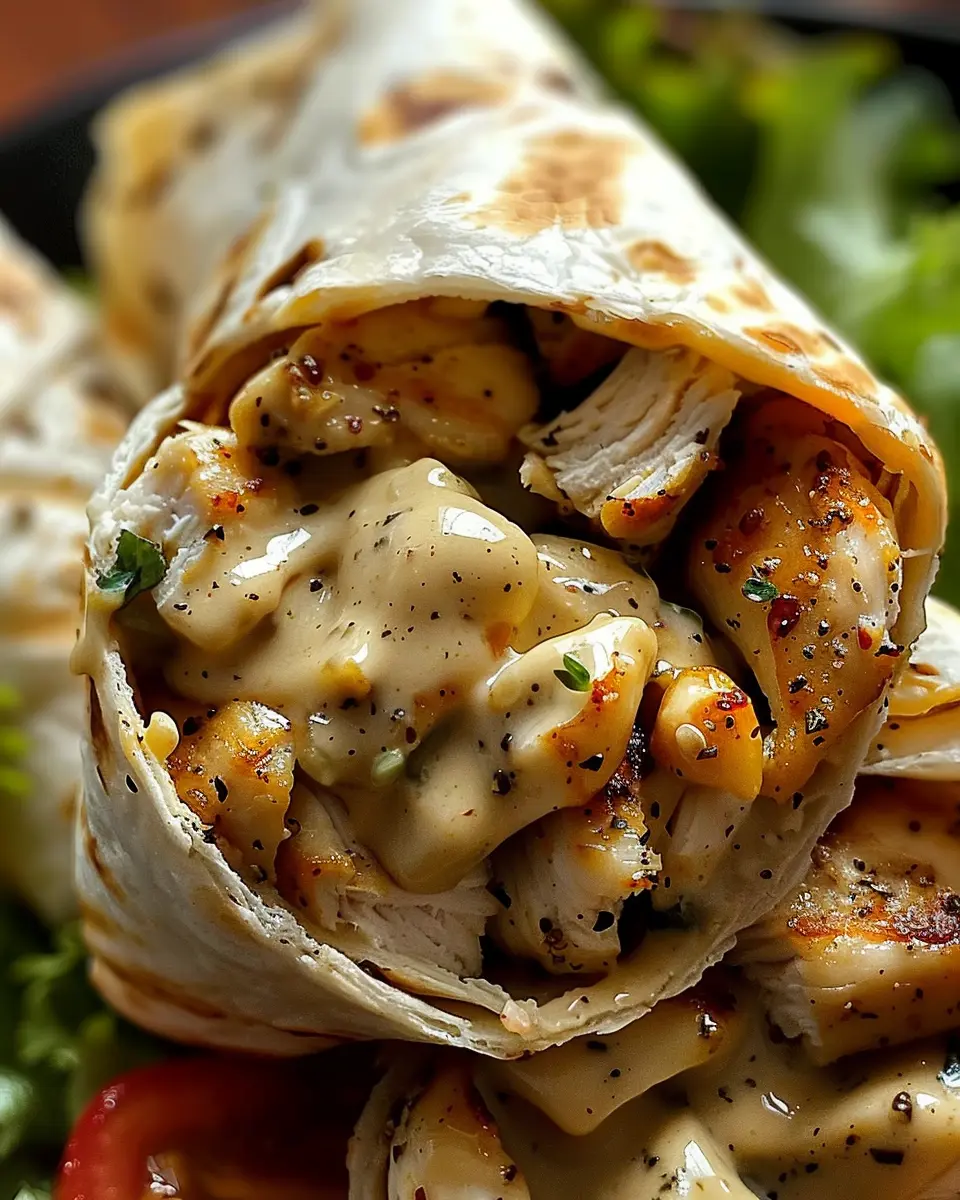 Cheesy Garlic Chicken Wraps: An Easy, Indulgent Meal for All