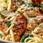 Healthy Garlic Parmesan Chicken Pasta