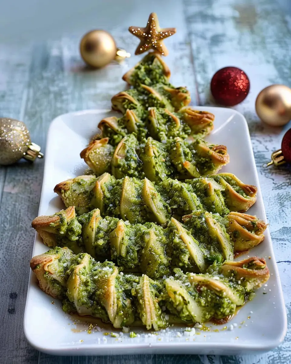 Easy Pesto Christmas Tree: A Festive Twist with Turkey Bacon and Chicken Ham