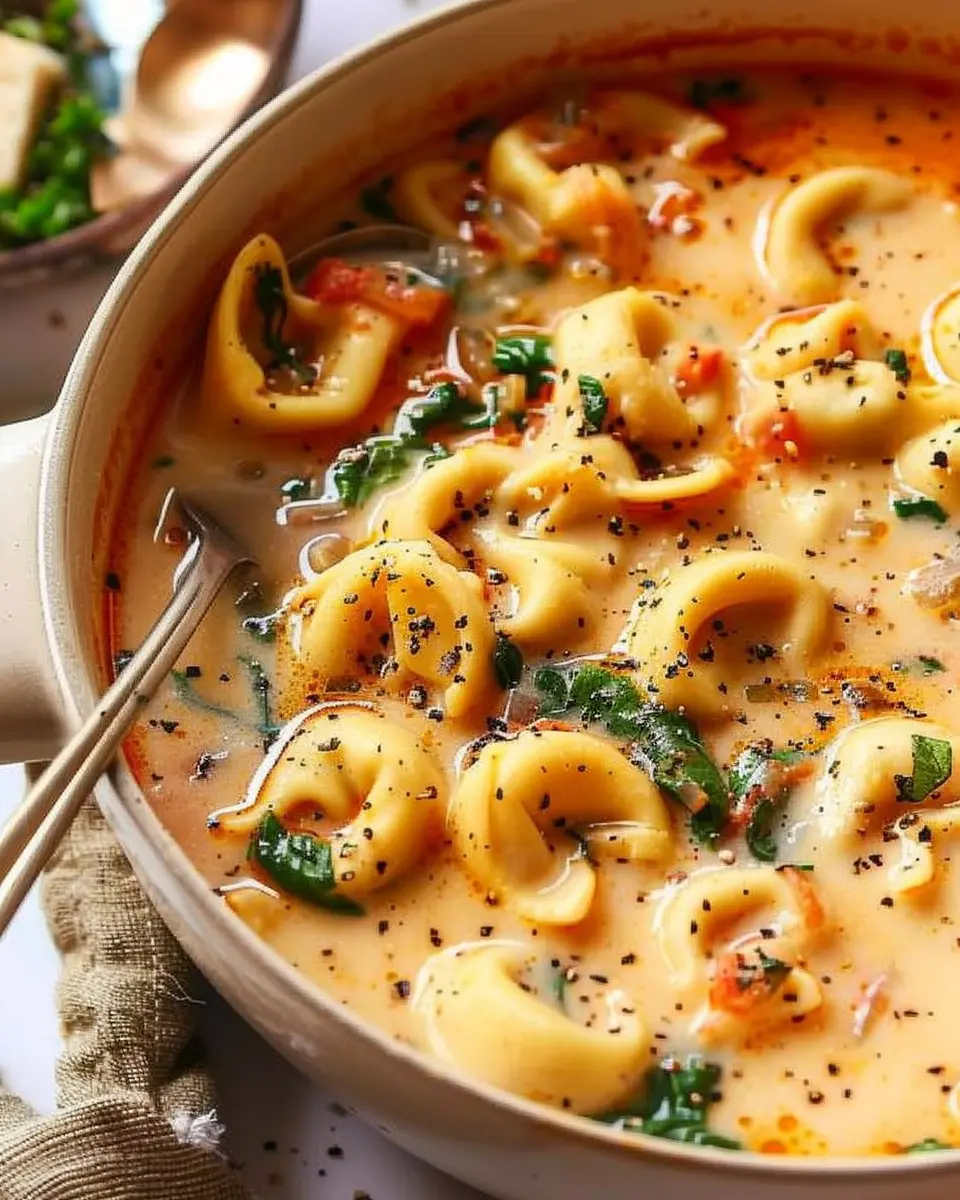 Creamy Tortellini Soup: A Cozy Comfort with Turkey Bacon & Chicken Ham