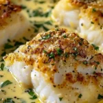 Tasty Baked Cod in Coconut Lemon Cream Sauce