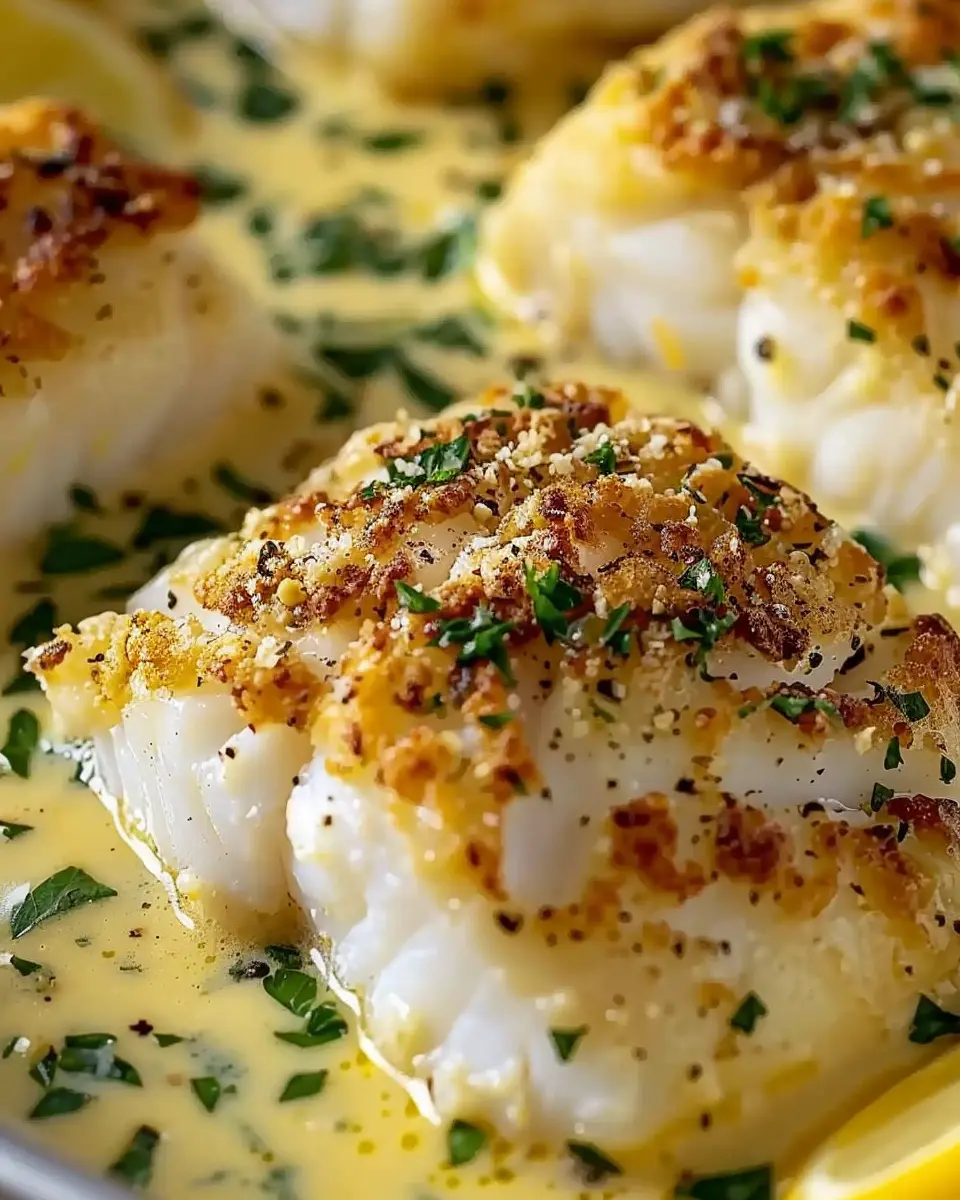 Tasty Baked Cod in Coconut Lemon Cream Sauce: A Delightful Twist