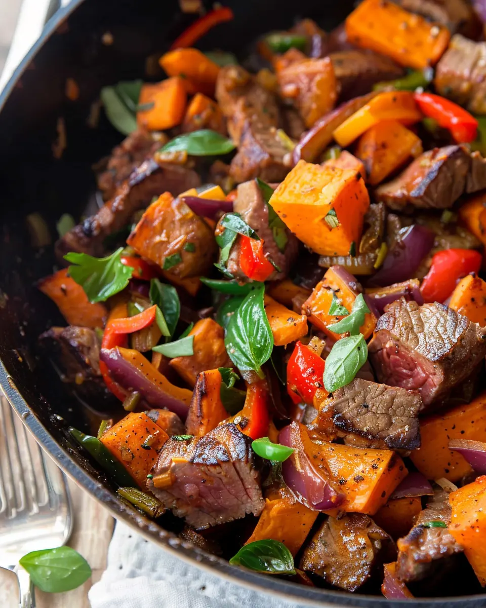 Steak and Sweet Potato Skillet with Peppers: Easy Weeknight Delight